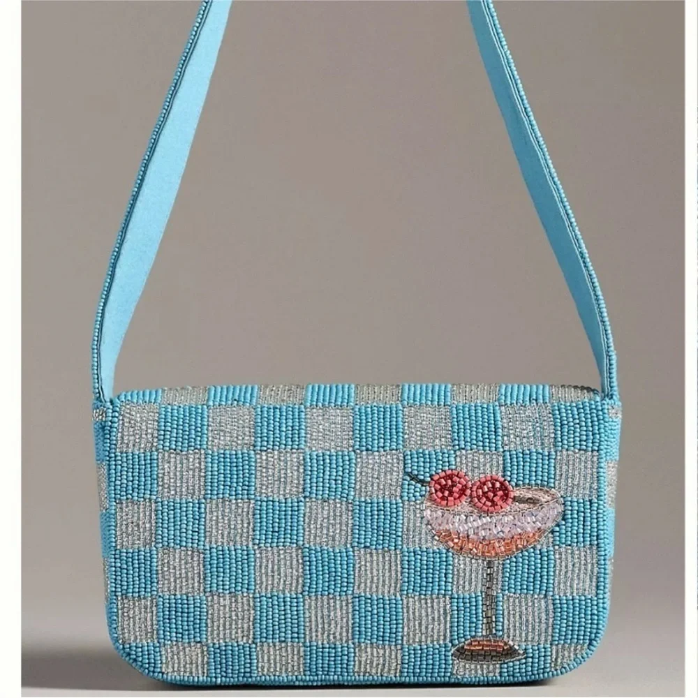NWOT Anthropologie The Fiona Beaded Bag Food & Drink Edition
